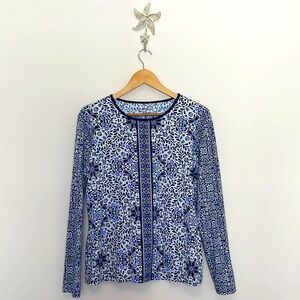 Land’s End Women’s Rash Guard | Medium | Blue